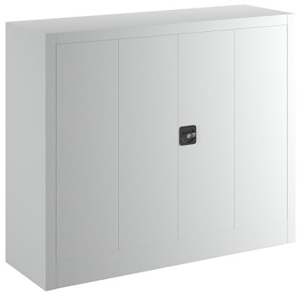 Pavoy | Falttürenschrank | Höhe 1000 mm | Breite 1200 mm | Tiefe 400 mm | grau