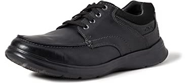 Clarks Herren Cotrell Edge Derby, Schwarz (Blk Smooth Lea-), 43 EU