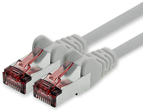 freiwerk Netzwerkkabel Cat.6 50m grau - 1 x Ethernetkabel Lankabel Cat6 Lan Netzwerk Kabel Sftp Pimf Patchkabel 1000 Mbit s
