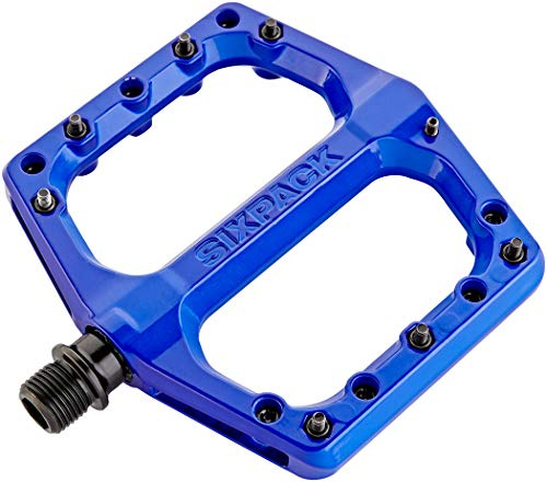 Sixpack Racing Menace Pedale, flach, MTB, Erwachsene, Unisex, Blau, Einheitsgröße