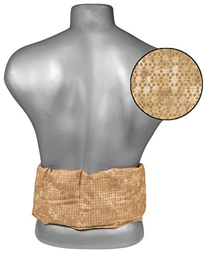 Rapssamenkissen 7-Kammer mit Band, 65x15 batik-gold. Wärmekissen, Körnerkissen, Rapskissen