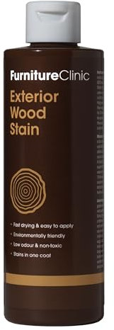 Exterior Wood Stain (Slate) - Quick Drying and Easy-to-Apply - Concentrated Wood Stain for Outdoor Wood, Garden Furniture, Windows & Cladding - 250ml