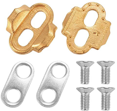 Chtom Fahrradstühle Radfahren Pedals Cleats Set selbsthemmende Pedalschiene Kompatibel mit Blick Keo Cleats 1 Paar (Color : Black)
