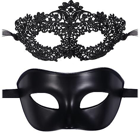 JewelryWe Schmuck 2/4/6/10 Stück Maskerade Maske Venezianische Spitze Augenmaske Spitzenmaske Gesicht Kostüm für Halloween Karneval Party Cosplay