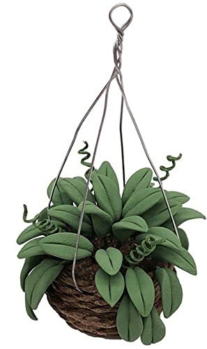 Wudaizhi Miniature Hanging Potted Plant Pots Fairy Garden Flower Clusters Basket Miniature Gardening for 1:12 Dolls or House