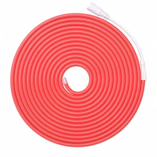 Jandei - Tira de Luz Led de Neón Flexible 12V, 5M 6x12mm 120 Leds/Metros. Color Rosa. Corte 2,5cm. Decoración Interiores y Exteriores, Hogar, Negocio, Rótulos...Transformador No Incluido
