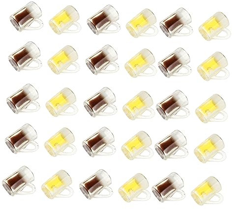 ABOOFAN 90stücke Miniatur Bierbecher Realistische Resin Bier Modelle Für Puppenhaus Bastelarbeiten Und Kreative Projekte Bunte Auswahl Und Kaffee Für Mehr Details