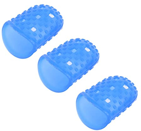 MAGICLULU Fingerkuppenschutz Silikon Fingerspitzen Griffe s Dunkelblau Rutschfest Verbrennungshemmend Flexibler Fingerspitzenschutz Für Geldzählen Sortieren Gitarrenspieler