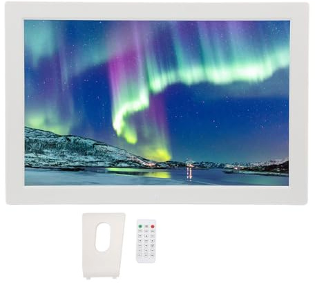 17 Zoll Digitaler Bilderrahmen – 1440 X 900 IPS High Definition – Intelligenter Bilderrahmen mit Infrarot-Fernbedienung – 16 GB Großer Speicher – Elektronischer Kalender,