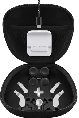 Complete Component Pack for Xbox Elite Controller Series 2 - Accessories Include 1 Carrying Case, 1 Charging Dock, 4 Thumbsticks, 4 Paddles, 1 Dpad, 1 Charging Cord and 1 Adjustment Tool(Sliver)