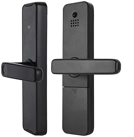 Cerradura Inteligente - Cerradura De Entrada Sin Llave WiFi Para Puertas De Madera Metálicas - Control De Aplicación Remota Tarjeta De Contraseña De Huella Digital Deslizando Para Puerta Principal