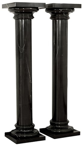 CBAM Sahara Noir Interior Design Paar Marmorsäulen Höhe 100 cm