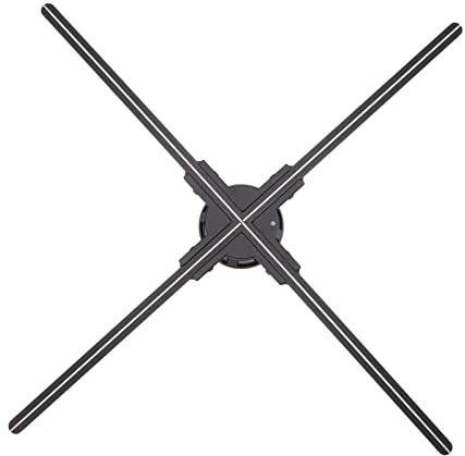 Generic Ventilatore Ologramma 3D 4 Pale 100-240V 768 Perline LED 1600 X 768P Macchina Pubblicitaria Olografica 3D Diametro Display da 25,2 Pollici per le Aziende (Spina europea)