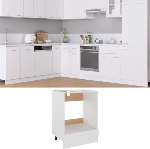 RAUGAJ Nice Cabinets & Storage Küchenschränke, Backofenschrank, Weiß, 60 x 46 x 81,5 cm, Holzwerkstoff