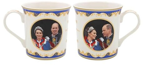 Lesser & Pavey HRH William & Kate Mug | Ceramic Coffee Mugs for Home or Work | Premium Design Mugs for All Occasions | Lovely Mug for Tea, Coffee & Hot Drinks - Royal Heritage