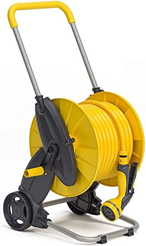 hosepipes for garden on reel Garden Hose Reel Cart Hand-pushed Wheeled Labor-saving， Garden Watering And Car Washing Household Water Pipe Car Water Pipe Storage Rack For Gardens, Lawns(With 20m Hose)