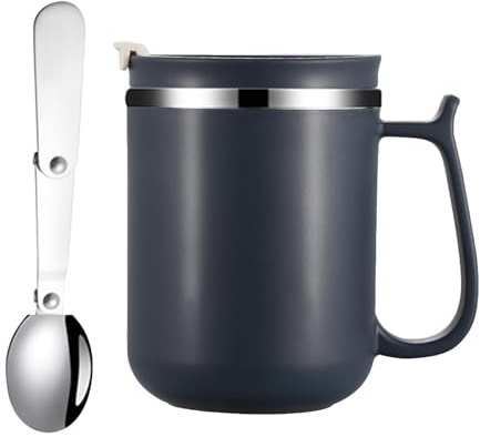 500ml Isolierbecher | Edelstahl Thermo Kaffeebecher | Kaffeetasse mit Henkel | Reisebecher | Kaffeebecher | Trinkbecher mit Deckel für Innen & Außen