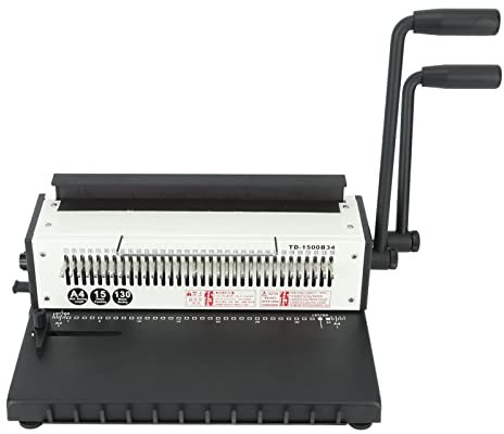 Bindemaschine Pitch Spiralbinder 34 Löcher 2 Spulenstanzmaschine A3 A4 Brief, Spiralspulenbindermaschine, manueller Buchmacher-Stanzbinder (Rechtwinkligkeitsloch)