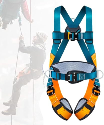 Arneses de seguridad anticaídas,Arnés de seguridad para techo,Arneses para tejados Cinturón para trepar árboles | Cinturón de escalada de cinco puntos, arnés de construcción protección contra caídas p