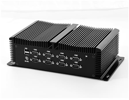 HSIPC Alder Lake 12th i7 8 Core 1255U industrail PC, Fanless PC, IPC with 16G RAM 512G SSD 6 COM, 3 HDMI, 2 GBE, GPIO, USB WiFi Included