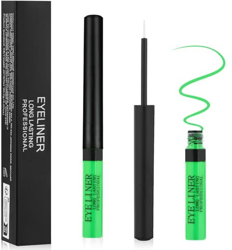 Aomig Liquid Eyeliner, Opaca Colorato Eye Liner, Lunga Durata, Colore Intenso, Asciuga Rapidamente, Tattoo Liner Gel Pencil, Makeup per Occhi, Professionale Impermeabile Eye Definer(10, Verde, 2g)
