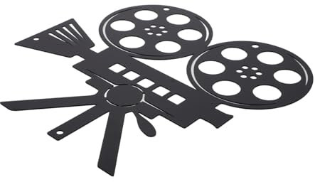 GLEAVI Decoracion De Pelicula Decoraciones Para Fiestas Temáticas De Películas Carteles De Cine Para Sala De Cine Decoración De Cine En Casa Accesorios De La Película Negro Planchar