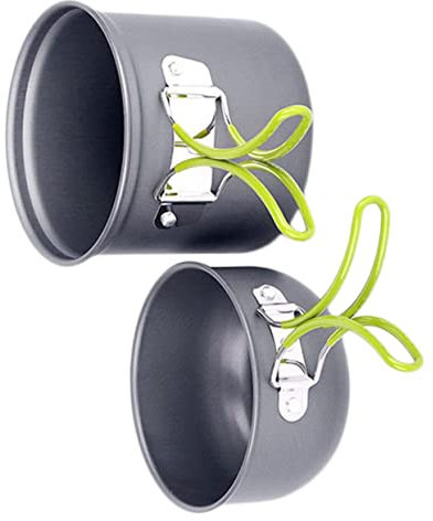 POPETPOP 1 Juego Utensilios de Cocina para Camping de Olla y Cubertería Duradera para Exterior y Senderismo