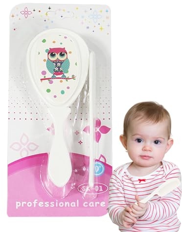 Brush and Comb Set Scalp Care | Grooming Safety Sensitive Skin Soft Bristles Cradle Cap Gentle Massage for Babe Neonate Nursling Tot Kids Boy Girl Daily