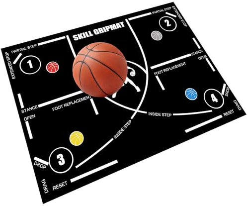 Agility Footstep Tapis d'entraînement - Portable - Non antidérapant - Accessoire de sport silencieux - Vitesse d'endurance - Augmentation de la coordination pour le basket-ball et le fitness - Pliable