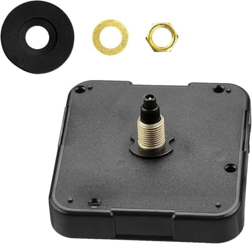 Hopzab Silent Clock Mechanism Quartz Wall Clock Motor Movement Replacement with 18 mm Shaft Length DIY Clocks Repair Accessories for Home School Hotel