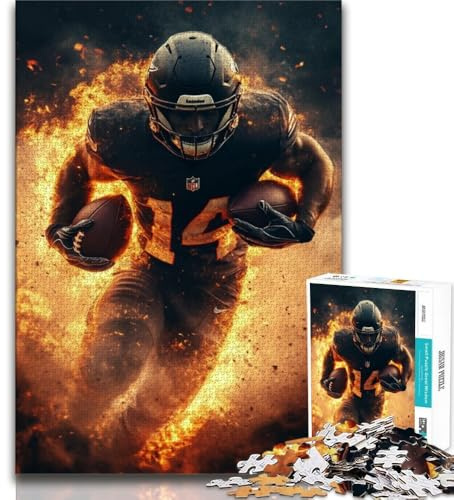 Puzzle für Erwachsene und Teenager, 1000 Teile, American-Football-Spieler, Teenager-Puzzle, ganze Familie, geeignet für Kinder ab 14 Jahren (Größe 38x26cm)