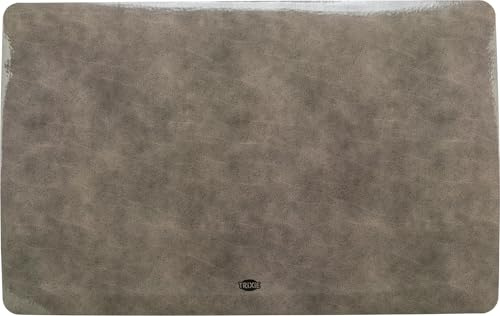 TRIXIE Napfunterlage Lederoptik 44 x 28 cm für Hunde & Katzen | Abwischbare Unterlage für Näpfe – fängt Spritzer und Futterreste zuverlässig auf und schützt den Boden