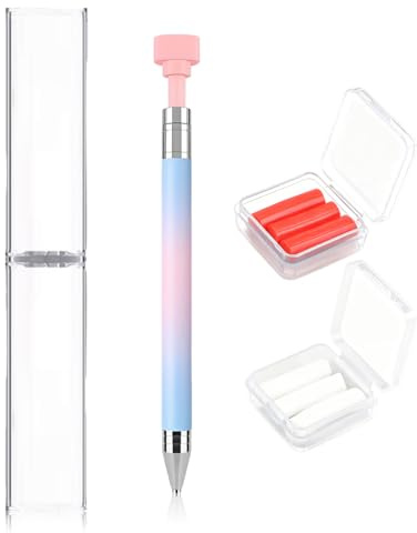 YUPZAR 1er Set Diamond Painting Stifte mit Wachs - Manuelle Diamanten Stifte zum Befüllen, Inkl. Ersatz-Wachsstifte, Perfekt für Diamond Painting Zubehör