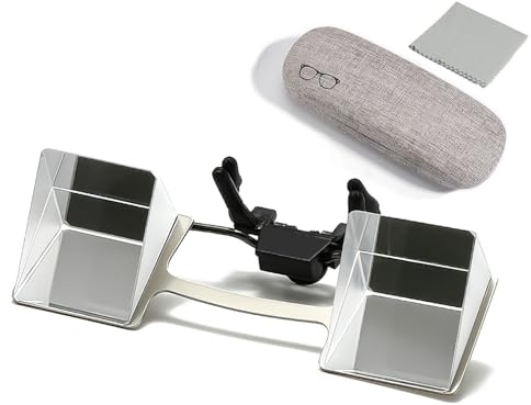 CHANGAR Clip-on-Lazy-Brille für kurzsichtige Menschen, Blick-nach-unten-Prismenbrille für Häkeln und Stricken, Lese- und Liegebrille für Bett und Sofa, Lazy-Lesebrille für bettlägeriges Liegen zum Ans