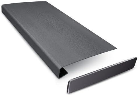 DQ-PP Pannello davanzale – grafite – 38 x 90 cm – spessore 3 mm – davanzale in PVC personalizzato – con finitura laterale – copertura ritagliabile e ristrutturazione moderna