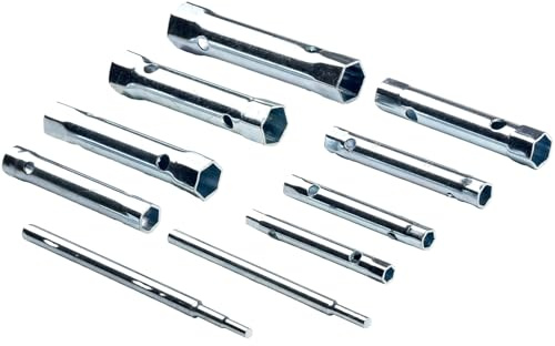 LVYXON Lot de 10 clés tubulaires métriques de 6 à 22 mm pour barre de tube, douille creuse pour réparation automobile, plomberie, travaux d'entretien