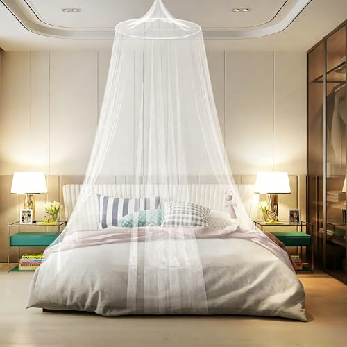Faburo Mosquiteras Grande Universal, Mosquitera Cama Matrimonio | Mosquitera para Cama, Dosel Cama Infantil,con Diseño de Cúpula, Mosquito Net para Viajar Doble Cama, para Casa y Camping