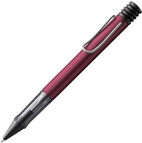 Lamy AL-star black purple Kugelschreiber - leichter Kuli mit transparenten, ergonomischen Griff & Gehäuse aus Aluminium - inkl. Großraummine M 16 in schwarz