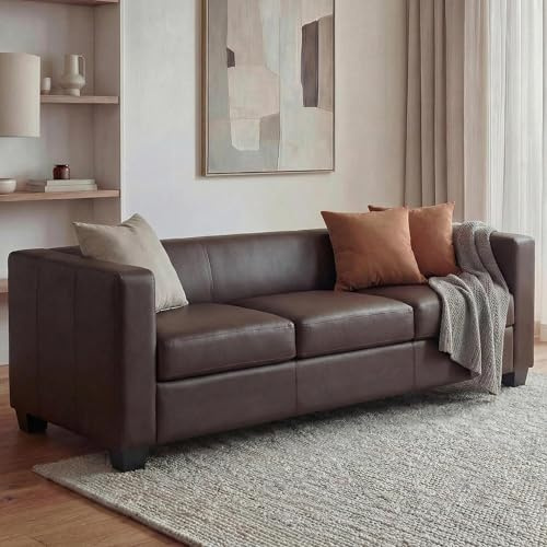 Mendler 3er Sofa Lille - Kunstleder, Coffee | Couch, Loungesofa
