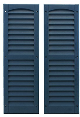 Louvered Shed Shutter or Playhouse Shutter, Blue 9 X 27, 1 Pair