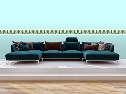 Oedim Selbstklebende Bordüre für Wand, griechische Motive, Bordüre für Wände, Tapete, Bordüre, 5 Stück, 120 x 15 cm, Dekoration für Esszimmer, Wohnzimmer, Schlafzimmer usw.