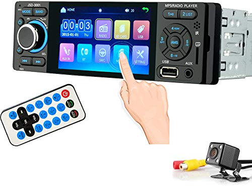 PolarLander Autoradio Bluetooth, Auto Audio Vivavoce Ricevitore Ricevitore, 4 Pollici Touch Screen Mirrorlink per Telefono Android Auto Stereo Ricevitore in-Dash Radio FM Aux TF USB con Telecomando