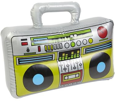 Smiffys Radiocassette gonflable, Argent