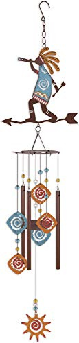 Sunset Vista Designs Kokopelli 93751 Southwest Collection Rustikales Windspiel aus Metall, 94 cm