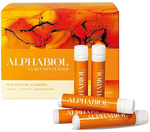NanoRepro alphabiol Curcumin Elixier, Nahrungsergänzungsmittel zum Trinken, mit Kurkuma, Vitamin D und Alpenkräutern, Unterstützung von Immunsystem und Gesundheit