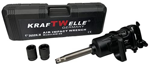 Kraftwelle 1 Zoll Druckluft Schlagschrauber 3600 Nm Industriequalität Profigerät Inkl. Schlagnuss 33 mm 41 mm Stecknuss Landwirtschaft Baumaschinen NFZ