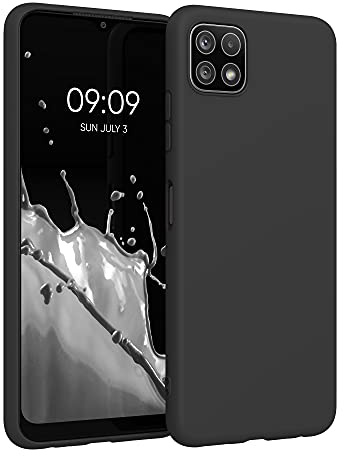 kwmobile Custodia Compatibile con Samsung Galaxy A22 5G Cover - Back Case per Smartphone in Silicone TPU - Protezione Gommata - nero matt