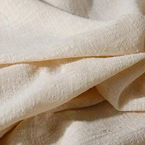 Leinenstoff, sommerlicher dünner Leinenstoff für Kreuzstich und Patchwork-Handarbeit, ideal für Kleidungsstücke, Polster und Tischdecken (Beige)