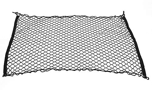 Rete Elastica per Auto - ente e iversale, Ide per Bagagliaio, Organizzazione e Sicurezza del Carico, 70x120 cm, in Nylon con Rivestimento in Plastica Nera