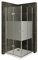 Mamparas de Ducha EMMA #99-80x80x190cm Cabina de Ducha Cuadrada con Apertura de Puerta Plegable, Perfiles de Aluminio Cromo y Vidrio Parcialmente Satinado de Seguridad 6MM